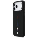BMW M Silicon Tricolor Line MagSafe Case for iPhone 17 Pro Max Black - imagine 2