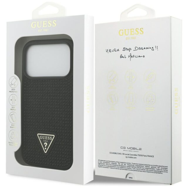 Case Guess Rhinestone Triangle Logo for iPhone 17 Pro black - imagine 8