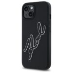 Karl Lagerfeld KLHCP15S3DRKSDLK iPhone 15 6.1" black hardcase 3D Rubber Signature - imagine 2