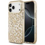 Guess Leopard Glitter MagSafe Case for iPhone 17 Pro Brown