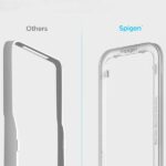 Spigen Alm Glass FC iPhone 14/13 Pro/13 tempered glass black frame with installation frame AGL03725 - imagine 6