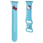 Hello Kitty Strap HKAWMSCHBLB Apple Watch 38/40/41mm Blue Strap Silicone Kitty Head - imagine 3