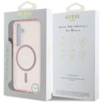 Case Guess Glitter Circle Classic Logo MagSafe for Samsung Galaxy S25 pink - imagine 8