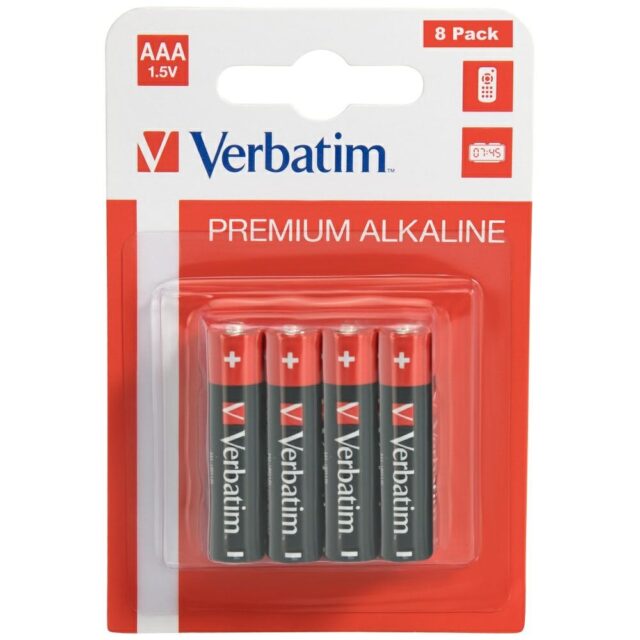 Verbatim Alkaline Battery AAA LR03 8pcs 49502 - imagine 5