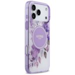 Etui Guess IML Flower & Tonal Circle      MagSafe do iPhone 17 Pro Max fioletowy - imagine 4