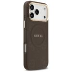 Case Guess Peony Hot Stamp MagSafe for iPhone 17 Pro Max brown - imagine 4