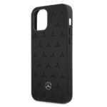 Mercedes MEHCP12MPSQBK iPhone 12/12 Pro 6,1" black hardcase Leather Stars Pattern - imagine 6