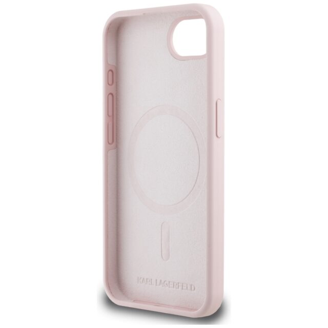 Case Karl Lagerfeld Silicone Karl&Choupette Heads MagSafe for iPhone 16e pink - imagine 7