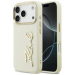 Karl Lagerfeld Karl Script Logo Case for iPhone 17 Pro Beige