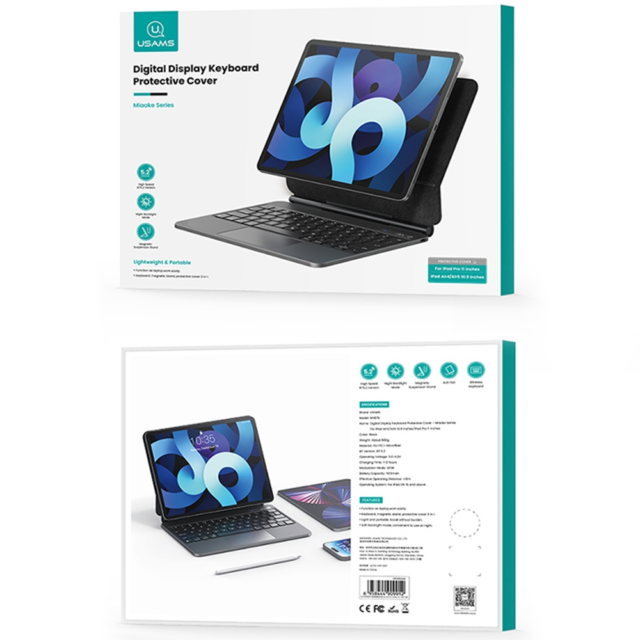 USAMS Protective case with keyboard iPadPro 11" black Miaoke Series IPP109MG01 (US-BH875) - imagine 10