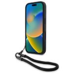 Case BMW BMHCP16X23RMRLK iPhone 16 Pro Max 6.9" black hardcase Signature Leather Wordmark Cord - imagine 4