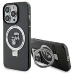 Karl Lagerfeld KLHMP15LHMRSKCK iPhone 15 Pro 6.1" black hardcase Ring Stand Karl&Choupettte Ma