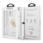 Guess GUHCP13SLS4GGWH iPhone 13 mini 5,4" white hard case Silicone 4G Logo - imagine 8