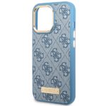 Guess GUHMP14LU4GPRB iPhone 14 Pro 6.1" blue hard case 4G Logo Plate MagSafe - imagine 6