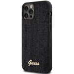 Guess GUHCP12MPMSDGSK iPhone 12/12 Pro 6.1" black hardcase Disco Metal Script - imagine 2