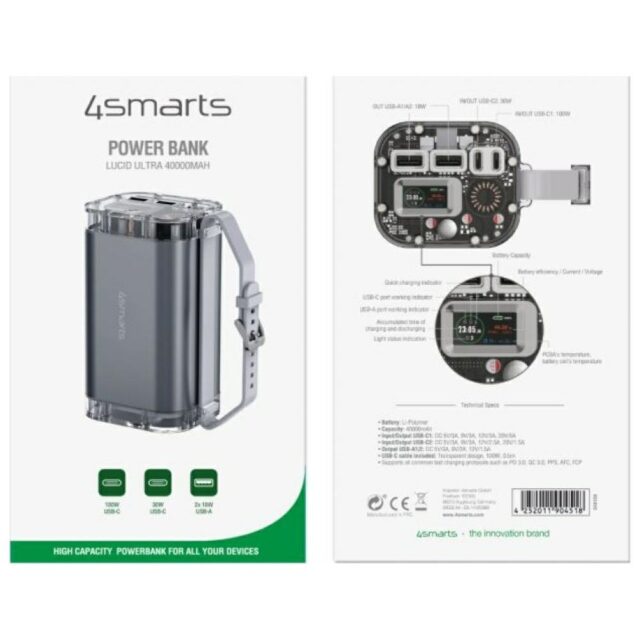 Powerbank 4smarts Lucid Ultra 40000mAh   100W szary - imagine 5