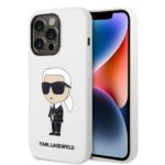 Karl Lagerfeld KLHCP14LSNIKBCH iPhone 14 Pro 6,1" hardcase white Silicone Ikonik