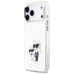 Karl Lagerfeld IML Aquarelle Karl & Choupette & Logo MagSafe Case for iPhone 17 Pro Max White - imagine 2