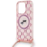 Karl Lagerfeld KLHMP15XHCKCKLCP iPhone 15 Pro Max 6.7" pink hardcase IML Crossbody Monogram Ka - imagine 5