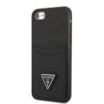 Guess GUHCI8PSATPK iPhone 7/8 SE 2020 /SE 2022 hardcase black hardcase Saffiano Triangle Logo - imagine 2