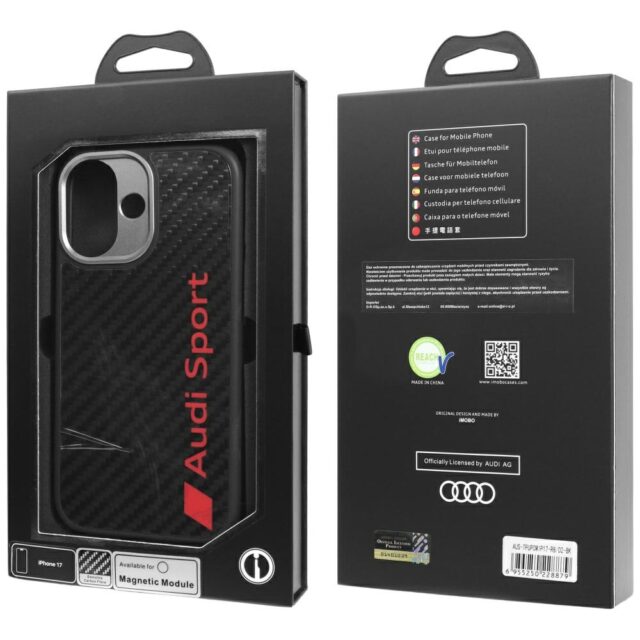 Case Audi R8 Carbon Fiber MagSafe for iPhone 17 black - imagine 10