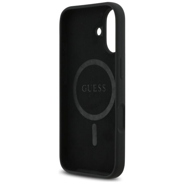 Case Guess Silicone Triangle Logo MagSafe for iPhone 17 black - imagine 7