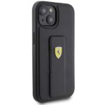 Ferrari FEHCP15SGSPSIK iPhone 15 / 14 /13 6.1" black hardcase Grip Stand Metal Logo - imagine 4