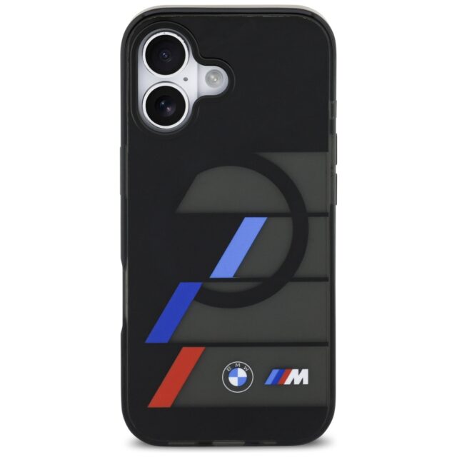 BMW M IML Metal Buttons Tricolor Lines MagSafe Case for iPhone 17 Black - imagine 3
