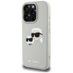 Case Karl Lagerfeld HC 3D Rubber Double Heads to iPhone 16 Pro beige - imagine 2