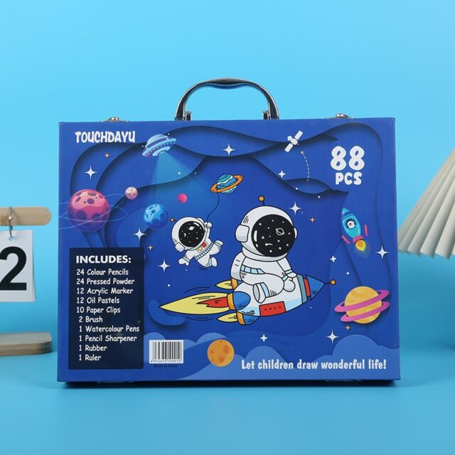 Extralink Art Painting Set, Blue Astronaut 88 Pieces - imagine 4