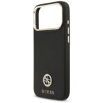 Case Guess Grained Strass Logo MagSafe for iPhone 17 Pro Max black - imagine 6
