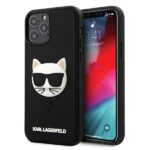 Karl Lagerfeld KLHCP12MCH3DBK iPhone 12/12 Pro 6,1" black hardcase 3D Rubber Choupette