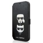 Karl Lagerfeld KLFLBKP12SSAKICKCBKiPhone 12 mini 5,4" black book Saffiano Karl & Choupette