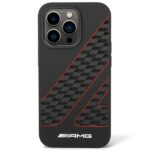 AMG AMHMP14X2SCFR iPhone 14 Pro Max 6.7" black hardcase with Checkered Flag Pattern and MagSafe - imagine 5