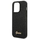 Guess GUHCP14XHGGSHK iPhone 14 Pro Max 6,7" black hard case Glitter Script - imagine 6