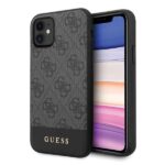 Guess GUHCN61G4GLGR iPhone 11 6,1" / Xr grey hard case 4G Stripe Collection