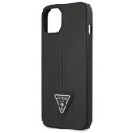 Guess GUHCP14SPSATLK iPhone 14 / 15 / 13 6.1" black hardcase SaffianoTriangle Logo - imagine 6