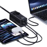 USAMS Power Strip 67W 3x USB-C +USB Fast Charging Extension Cable EU black CC225TC01 (US-CC225 - imagine 10
