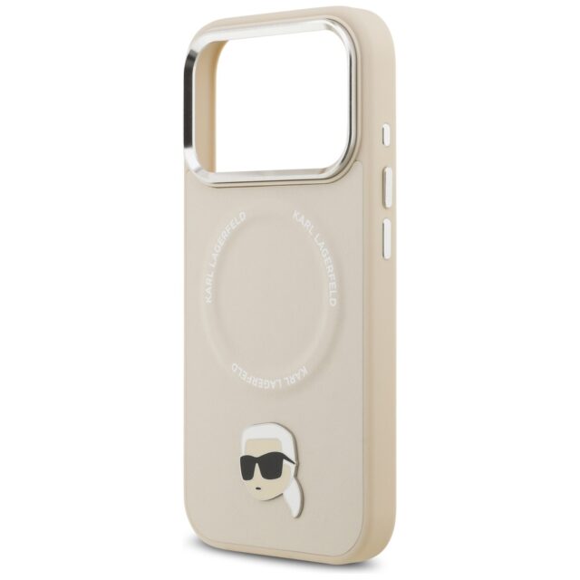 Karl Lagerfeld Karl Pin MagSafe Case for iPhone 17 Pro Max Beige - imagine 6