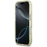 Case Guess IML Glitter Flowers Triangle MagSafe for iPhone 17 Pro Max green - imagine 5