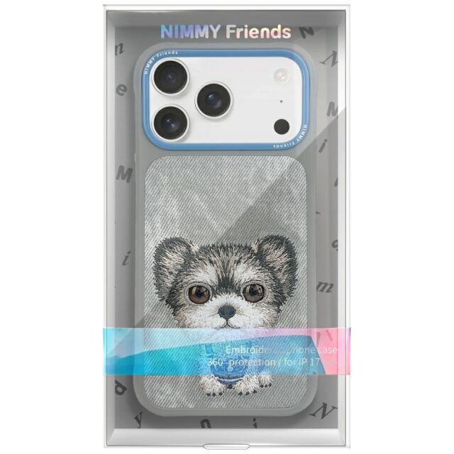 Case Nimmy Big Eyed Pet 2.0 Dog for iPhone 17 Pro grey - imagine 2