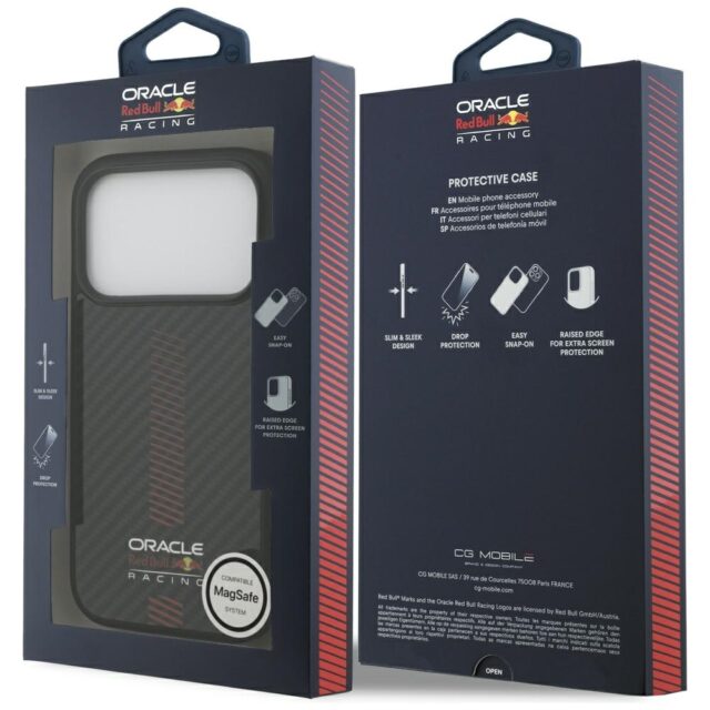 Case Red Bull Kevlar Powerbar MagSafe for iPhone 17 Pro black - imagine 8