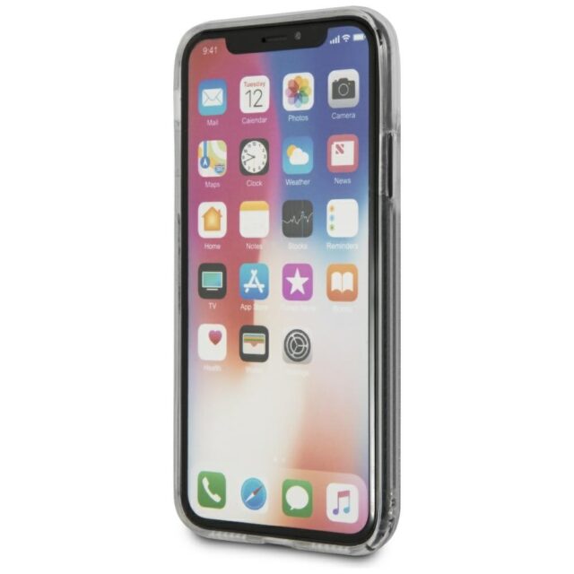 Guess GUHCPXGLHFLRA iPhone X/Xs raspberry hard case Glitter Hearts - imagine 6