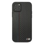 BMW BMHCP12MMCARBK case iPhone 12 / 12 Pro 6.1" black hardcase M Collection PU Carbon Stripe - imagine 3