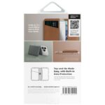Magnetic RFID wallet UNIQ Lyden DS stand phone caramel - imagine 5