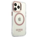 Guess GUHMP13LHTRMP iPhone 13 Pro / 13 6,1" pink hard case Metal Outline Magsafe - imagine 4