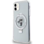 Karl Lagerfeld KLHMN61HMRSKCH iPhone 11/ Xr 6.1" white hardcase Ring Stand Karl&Choupettte Mag - imagine 2