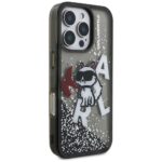 Case Karl Lagerfeld Liquid Glitter       Choupette Logo MagSafe for iPhone 16 Pro black - imagine 4