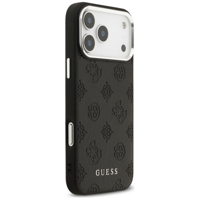 Guess Peony Hot Stamp Script MagSafe Case for iPhone 17 Pro Max Black - imagine 4