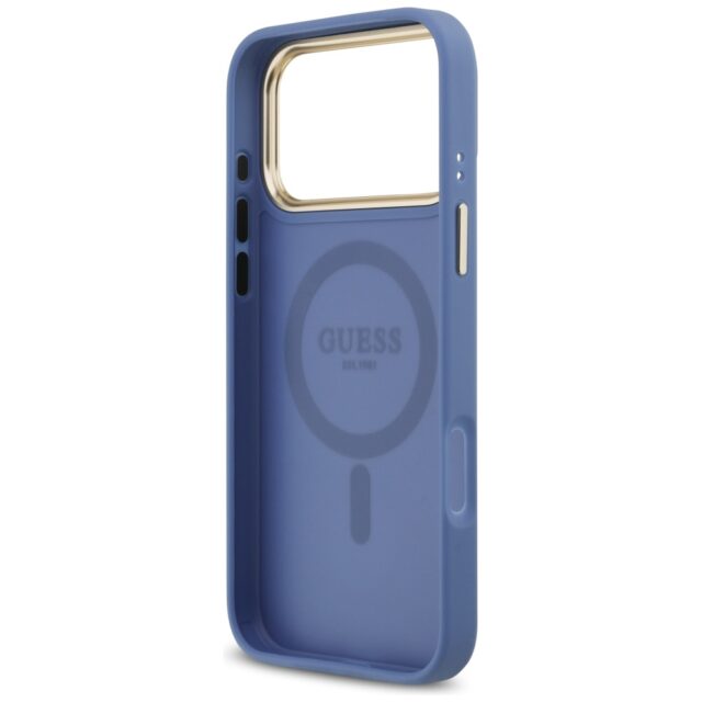 Case Guess 4G Strass Logo MagSafe for iPhone 17 Pro Max blue - imagine 7